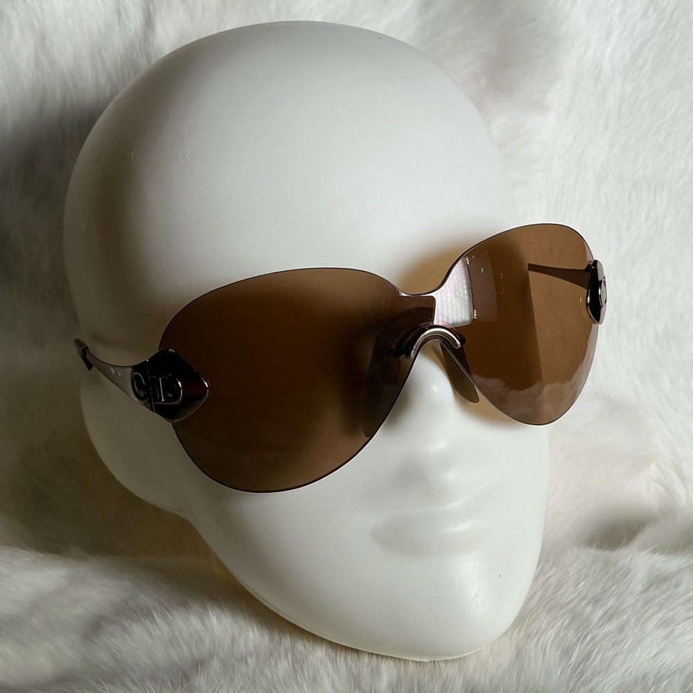 Brown Dior Shield Sunglasses - Picture 1 of 6